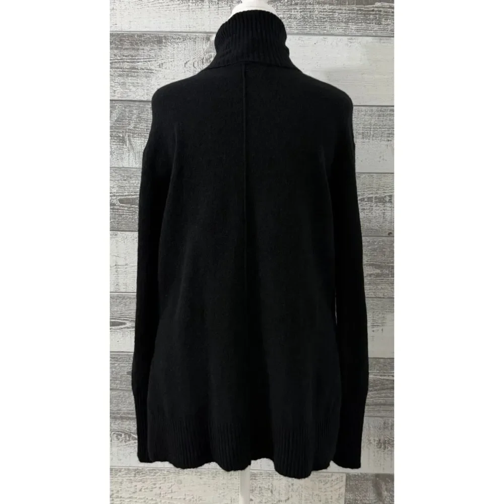 Athleta Extra Fine Merino Wool Blend Turtleneck Sweater Women's Small Colorblock